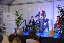 Inauguration des installations de l'OIEau - Alain ROUSSET, Président de la région Nouvelle-Aquitaine, lors du discours inaugural